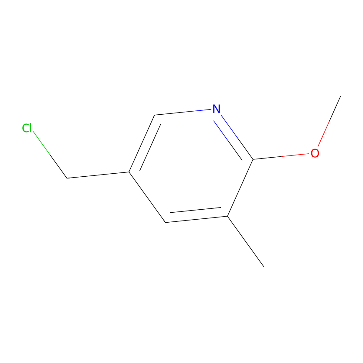 5-(Chloromethyl)-2-methoxy-3-methylpyridine molecular structure, CAS 1355173-98-6