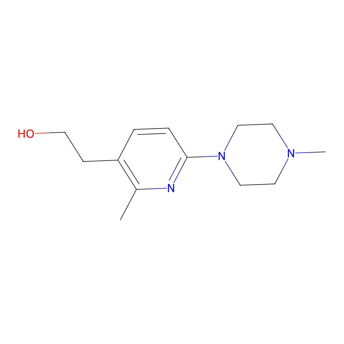 2-(2-Methyl-6-(4-methylpiperazin-1-yl)pyridin-3-yl)ethanol molecular structure, CAS 1355174-17-2