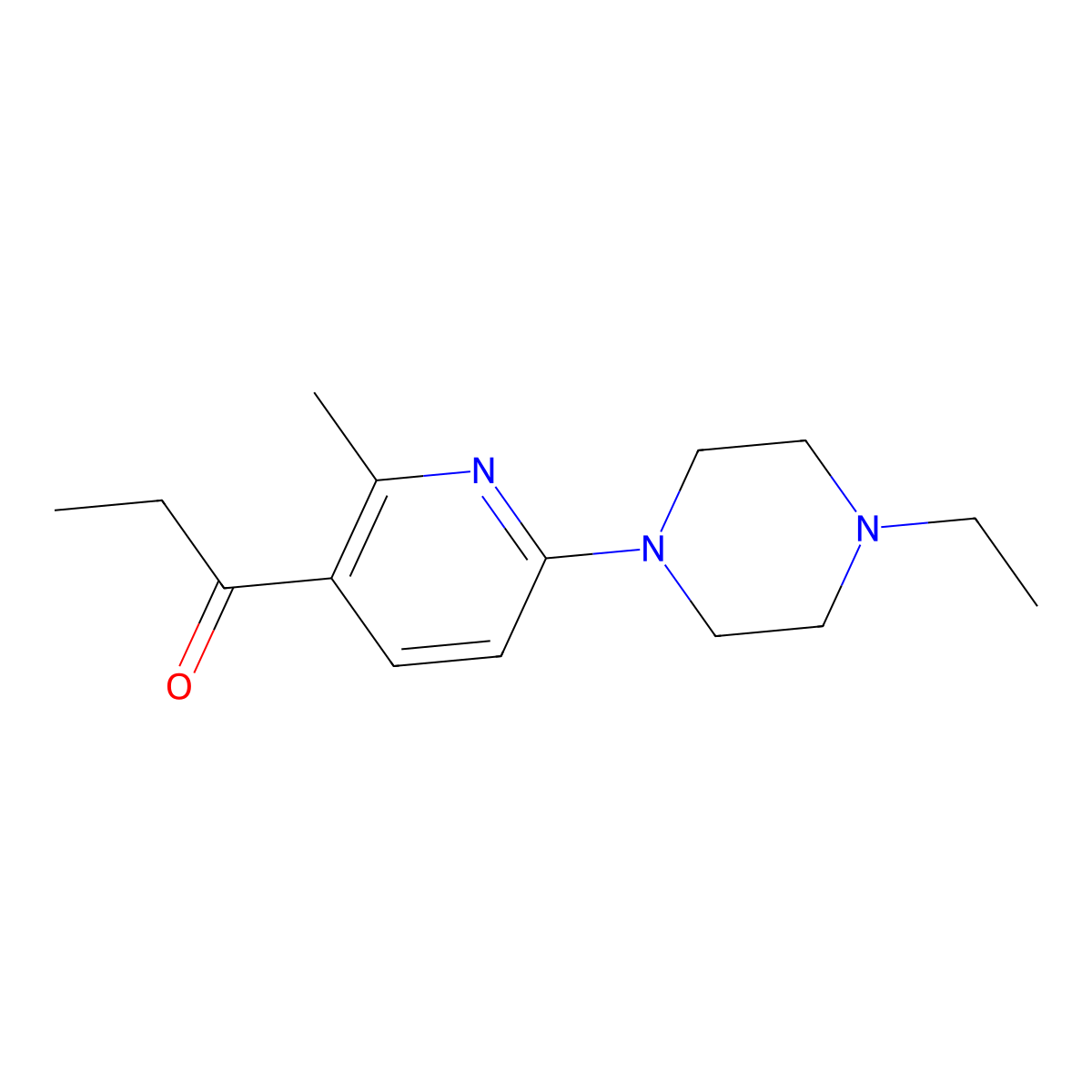 1-[6-(4-Ethyl-1-piperazinyl)-2-methyl-3-pyridinyl]-1-propanone molecular structure, CAS 1355174-34-3