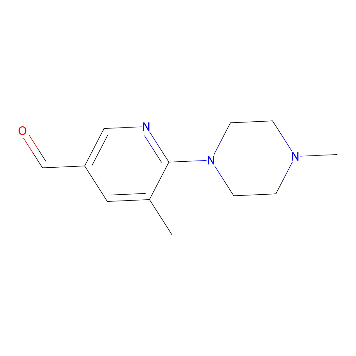 5-Methyl-6-(4-methylpiperazin-1-yl)nicotinaldehyde molecular structure, CAS 1355174-52-5
