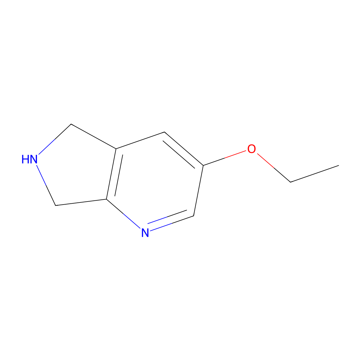 3-ethoxy-6,7-dihydro-5H-pyrrolo[3,4-b]pyridine molecular structure, CAS 1355174-57-0