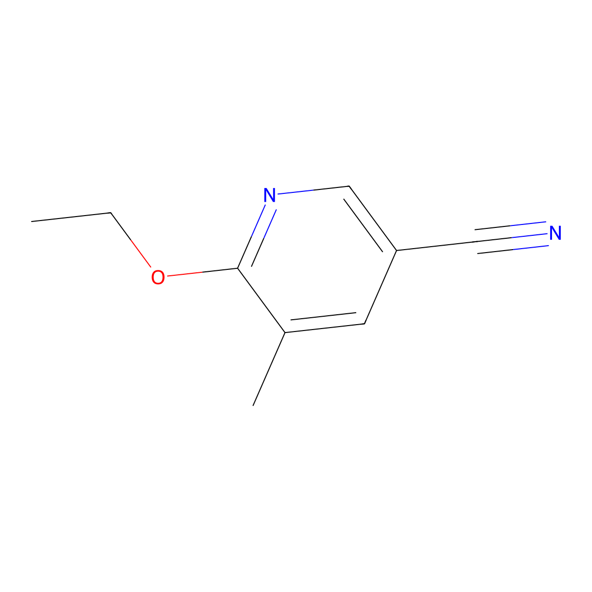 6-Ethoxy-5-methylnicotinonitrile molecular structure, CAS 1355174-66-1