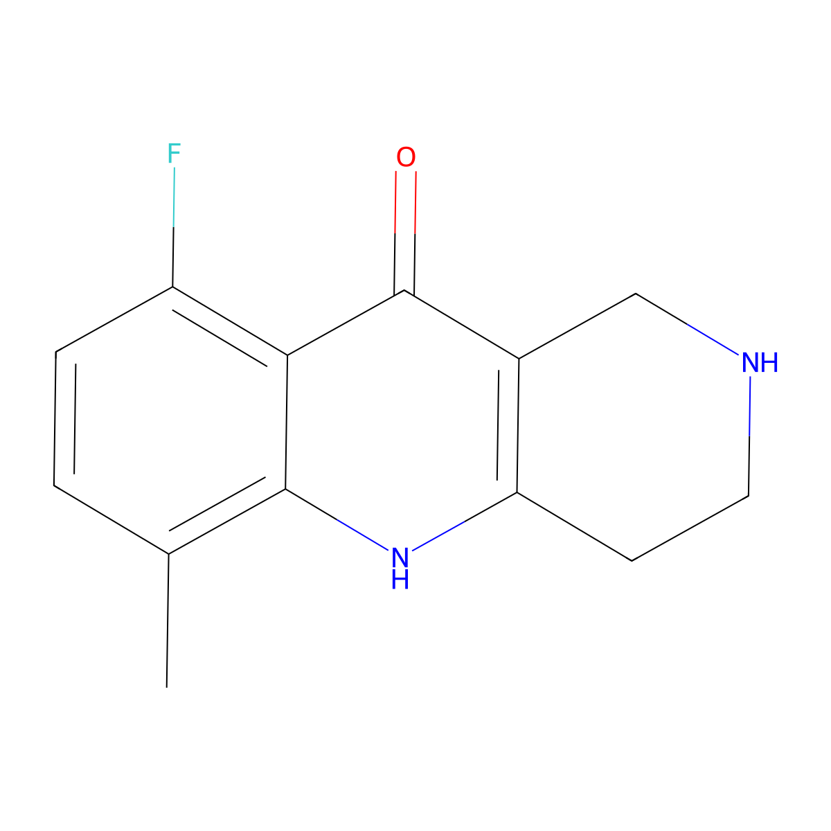 9-Fluoro-6-methyl-1,2,3,4-tetrahydrobenzo[b][1,6]naphthyridin-10(5H)-one molecular structure, CAS 1355175-23-3