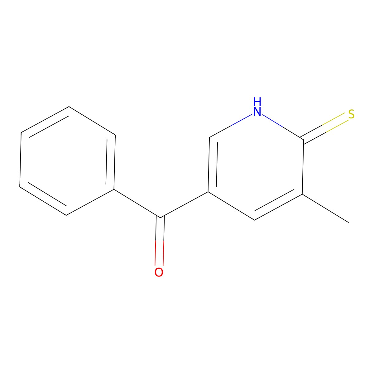 (6-Mercapto-5-methylpyridin-3-yl)(phenyl)methanone molecular structure, CAS 1355175-33-5
