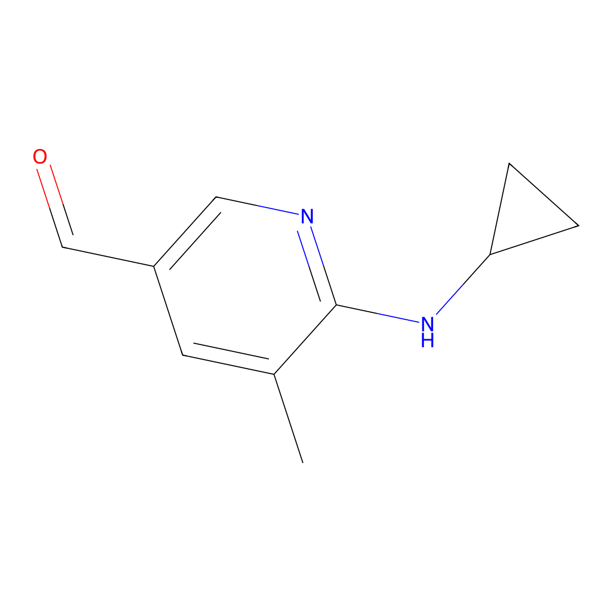 6-(Cyclopropylamino)-5-methylnicotinaldehyde molecular structure, CAS 1355175-44-8