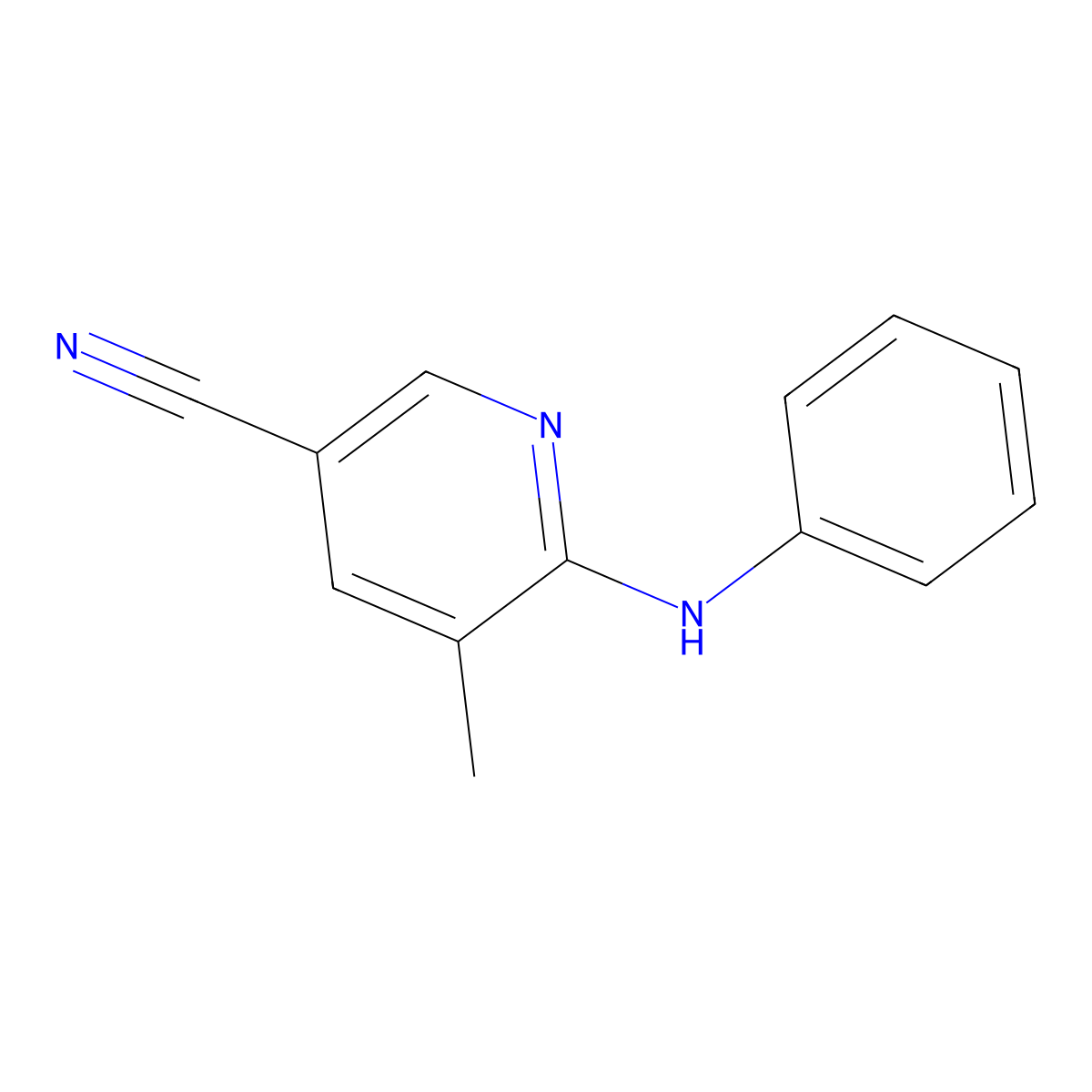 5-Methyl-6-(phenylamino)nicotinonitrile molecular structure, CAS 1355175-45-9