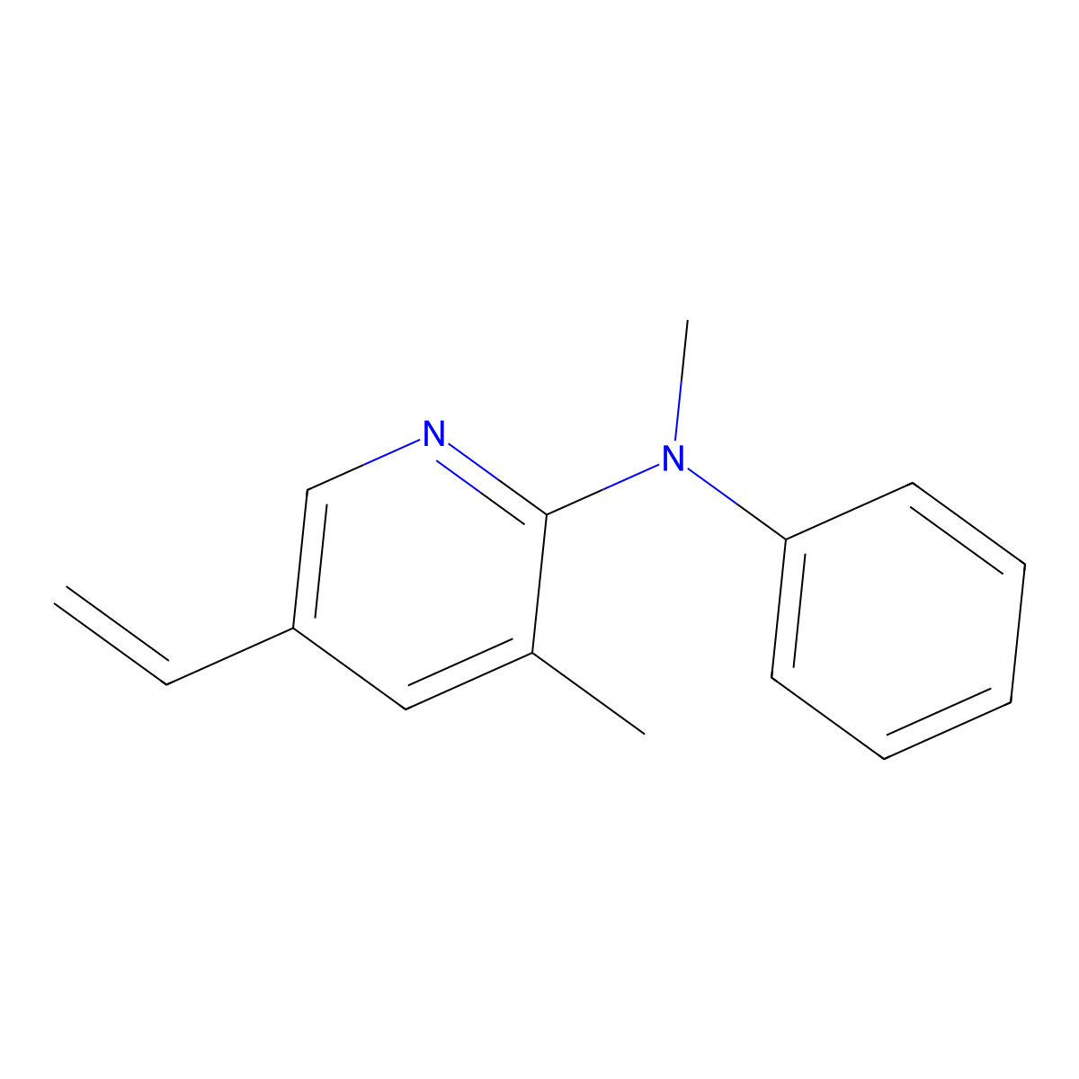 N,3-Dimethyl-N-phenyl-5-vinylpyridin-2-amine molecular structure, CAS 1355175-59-5