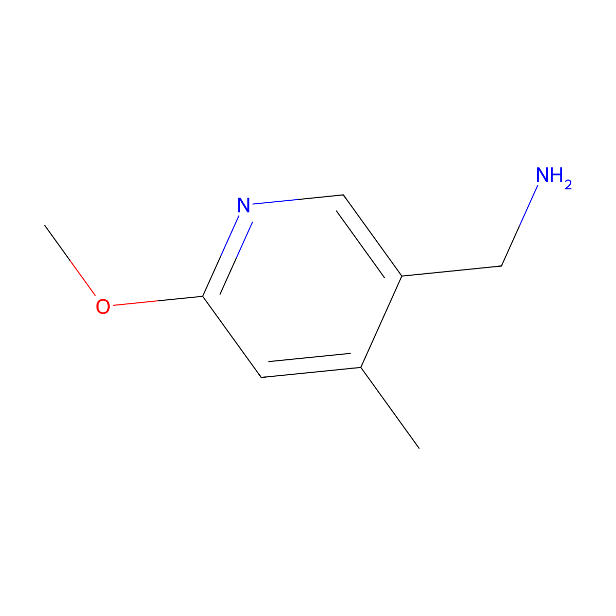 (6-Methoxy-4-methylpyridin-3-yl)methanamine molecular structure, CAS 1355177-23-9