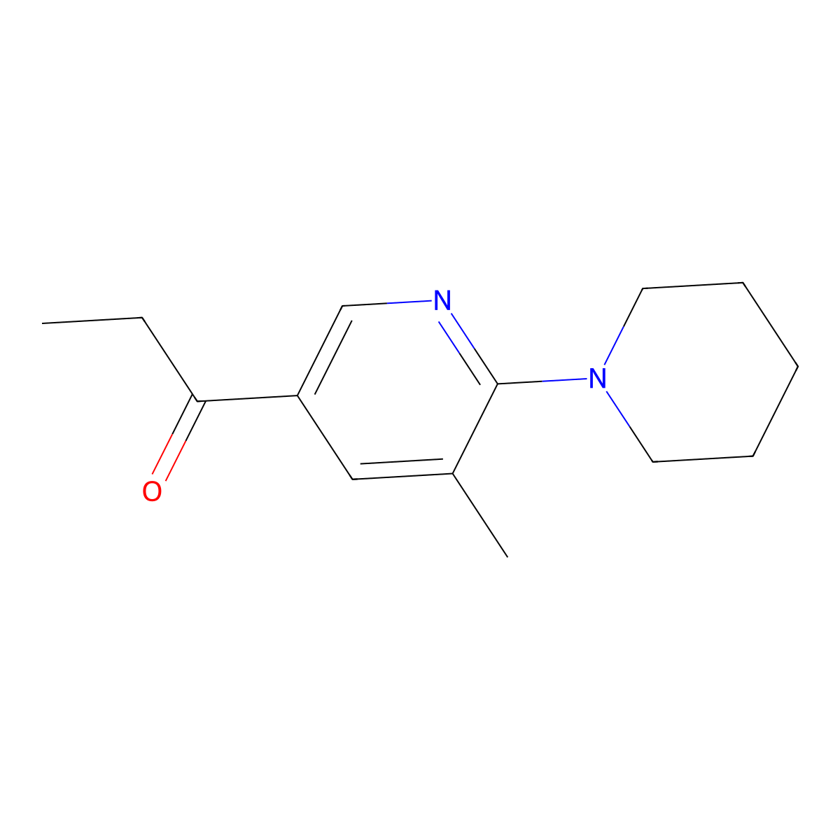 1-(5-Methyl-6-(piperidin-1-yl)pyridin-3-yl)propan-1-one molecular structure, CAS 1355177-30-8