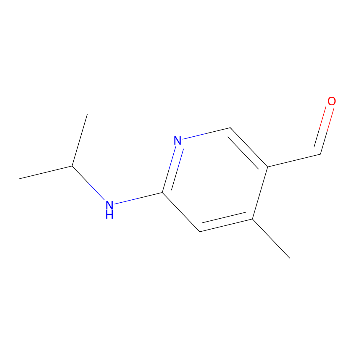 6-(Isopropylamino)-4-methylnicotinaldehyde molecular structure, CAS 1355177-31-9