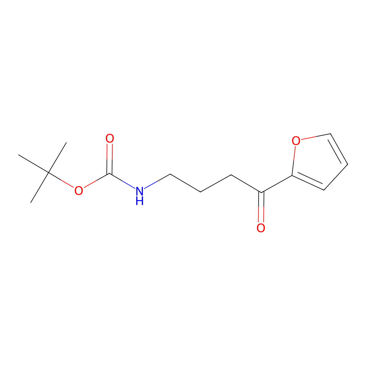 Tert-butyl (4-(furan-2-yl)-4-oxobutyl)carbamate molecular structure, CAS 1355177-42-2