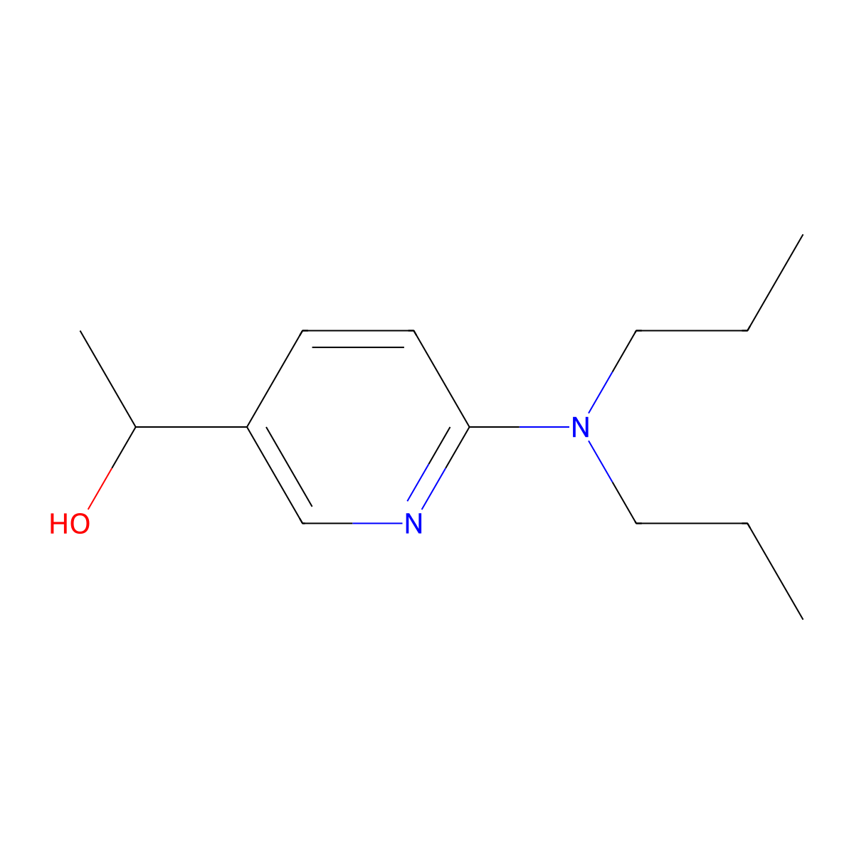 1-(6-(Dipropylamino)pyridin-3-yl)ethan-1-ol molecular structure, CAS 1355177-52-4