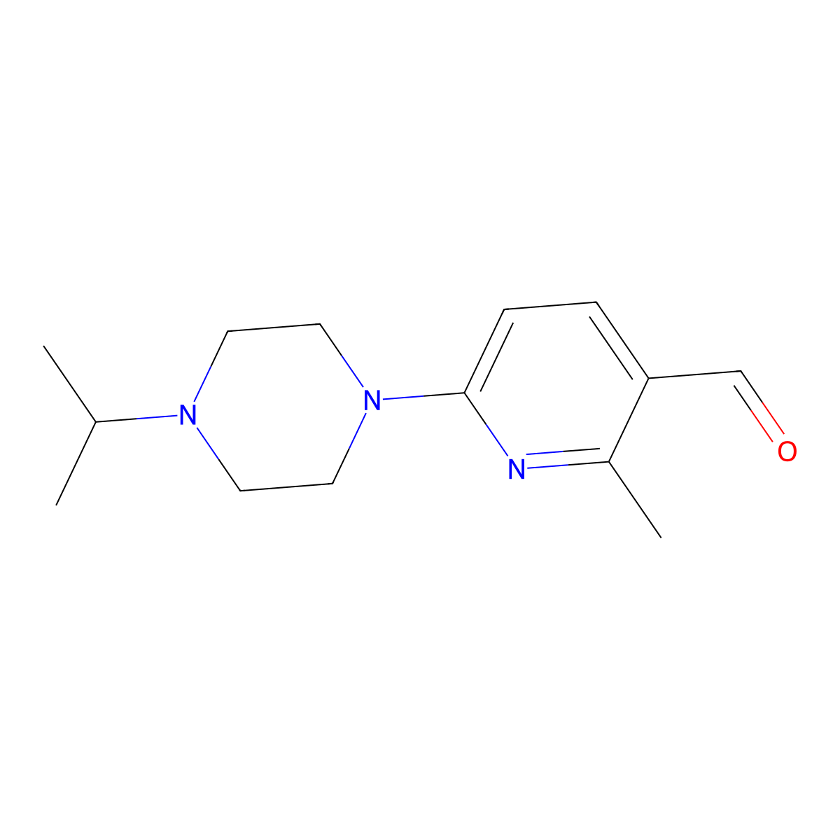 6-(4-Isopropylpiperazin-1-yl)-2-methylnicotinaldehyde molecular structure, CAS 1355177-74-0