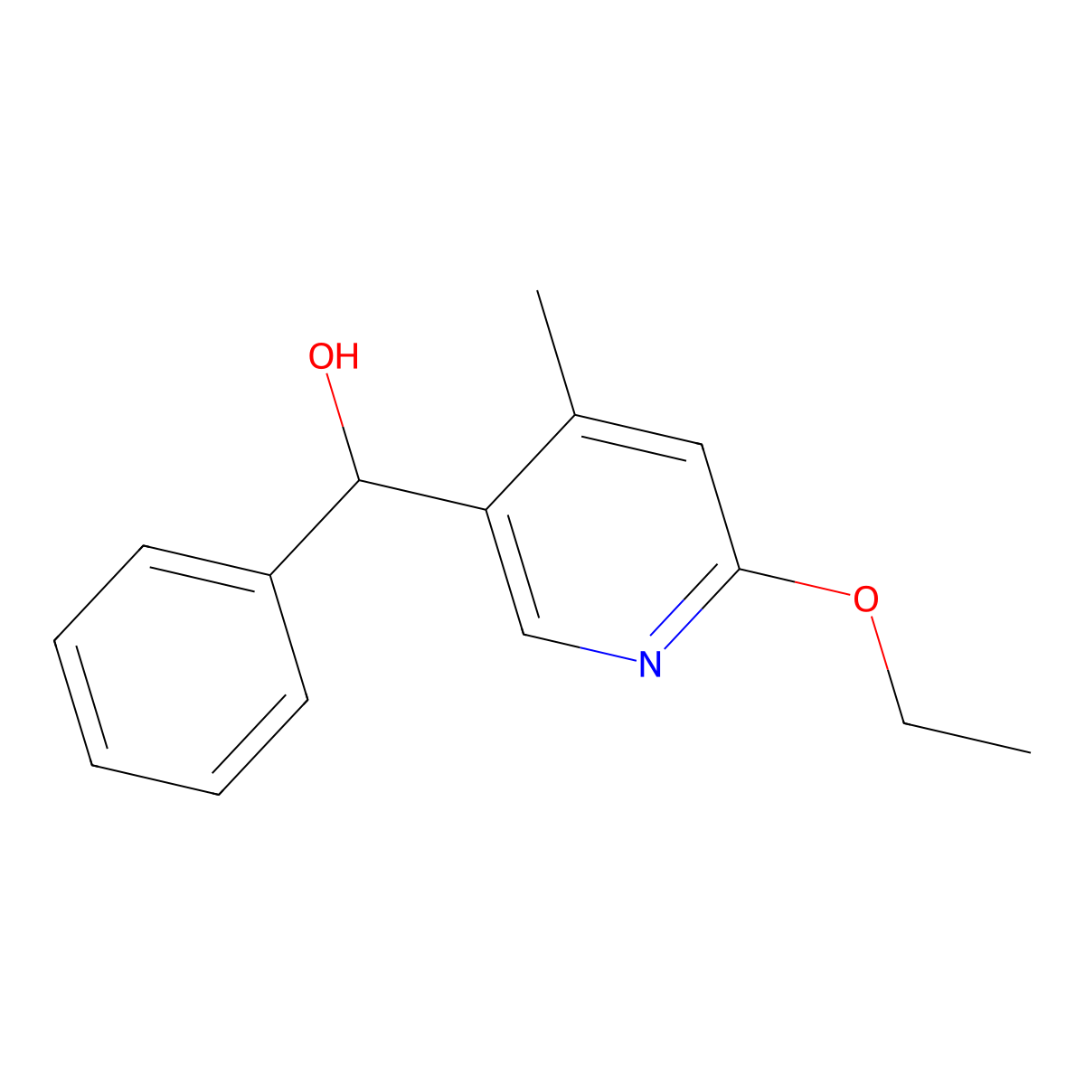 6-Ethoxy-4-methyl-alpha-phenyl-3-pyridinemethanol molecular structure, CAS 1355178-11-8