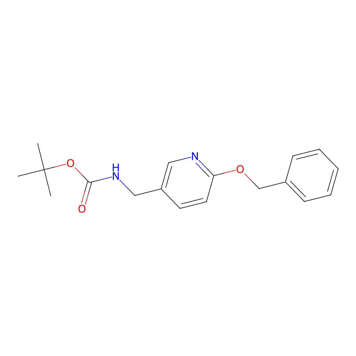 tert-Butyl ((6-(benzyloxy)pyridin-3-yl)methyl)carbamate molecular structure, CAS 1355178-49-2