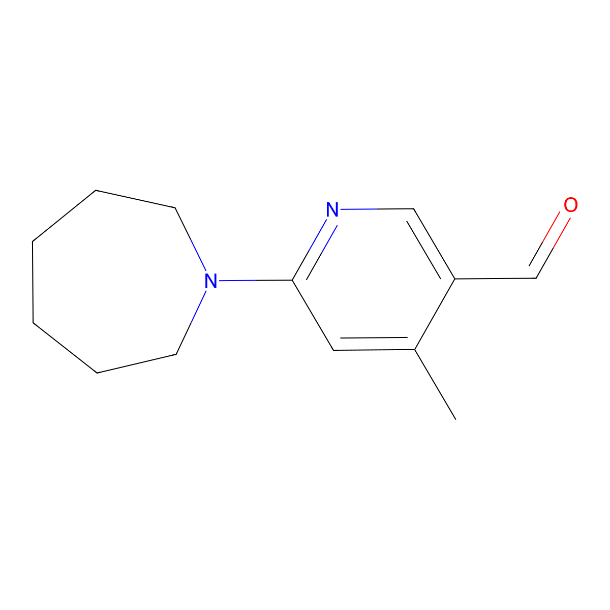 6-(Azepan-1-yl)-4-methylnicotinaldehyde molecular structure, CAS 1355178-91-4
