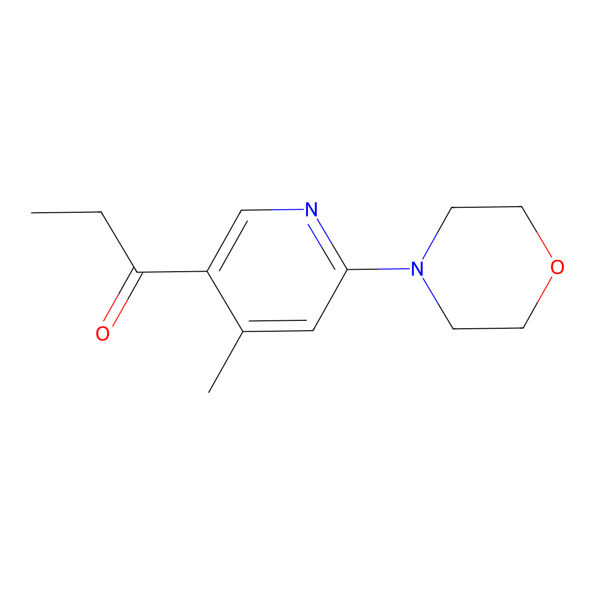 1-(4-Methyl-6-morpholinopyridin-3-yl)propan-1-one molecular structure, CAS 1355179-01-9