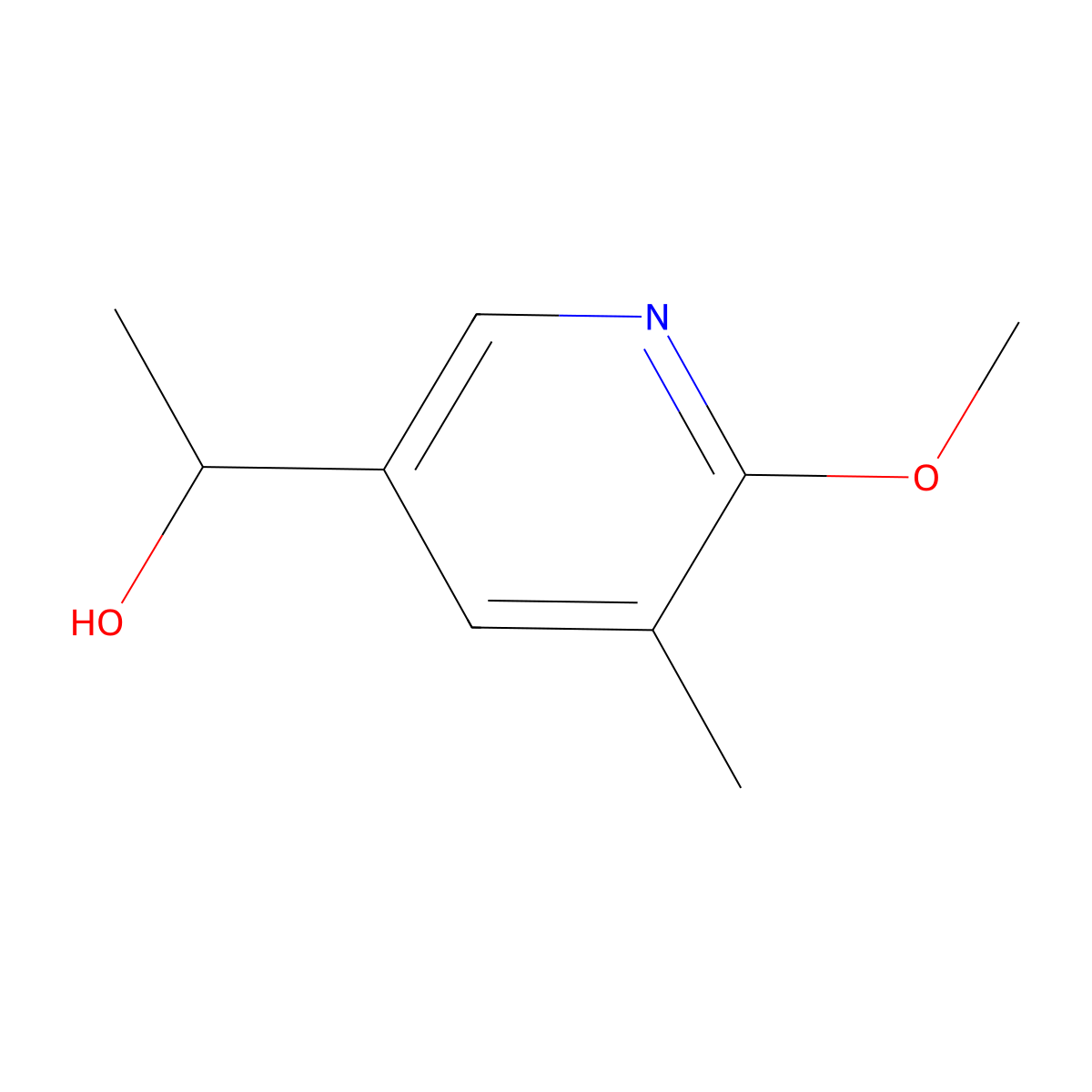1-(6-Methoxy-5-methylpyridin-3-yl)ethan-1-ol molecular structure, CAS 1355179-05-3