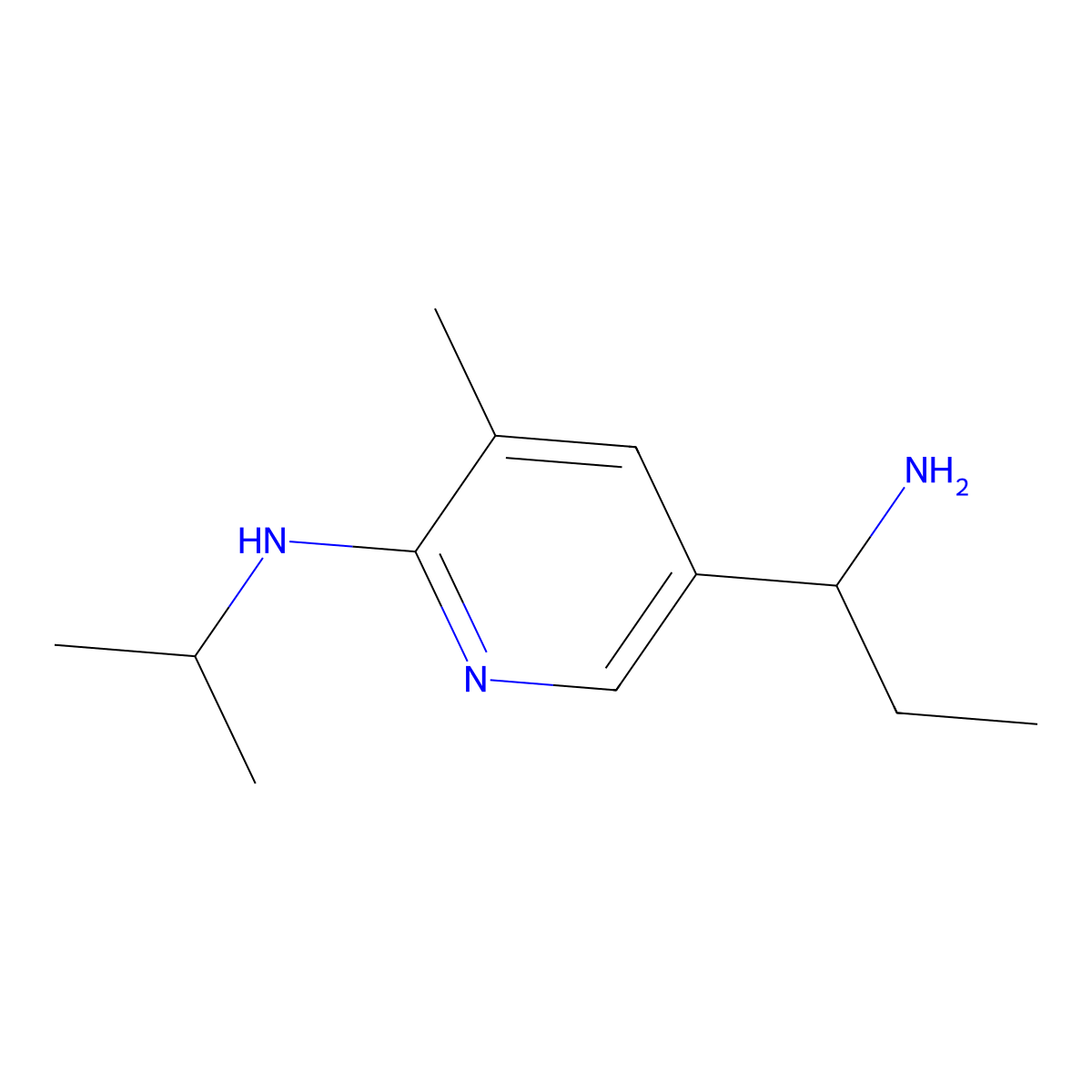 5-(1-Aminopropyl)-N-isopropyl-3-methylpyridin-2-amine molecular structure, CAS 1355179-27-9