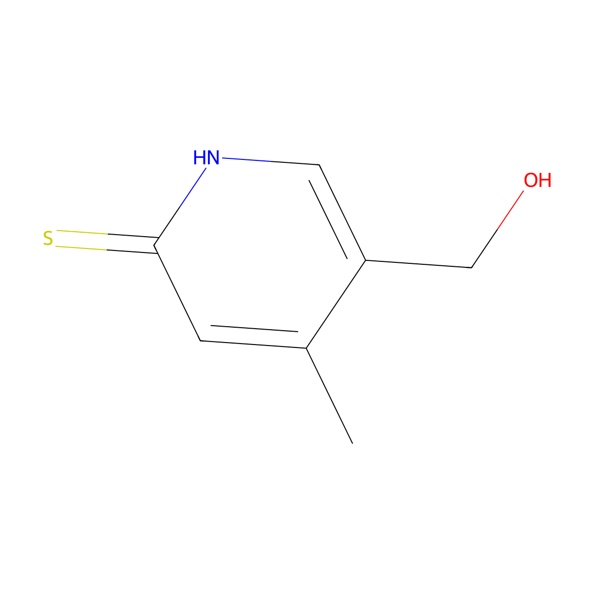 5-(Hydroxymethyl)-4-methylpyridine-2(1H)-thione molecular structure, CAS 1355179-36-0
