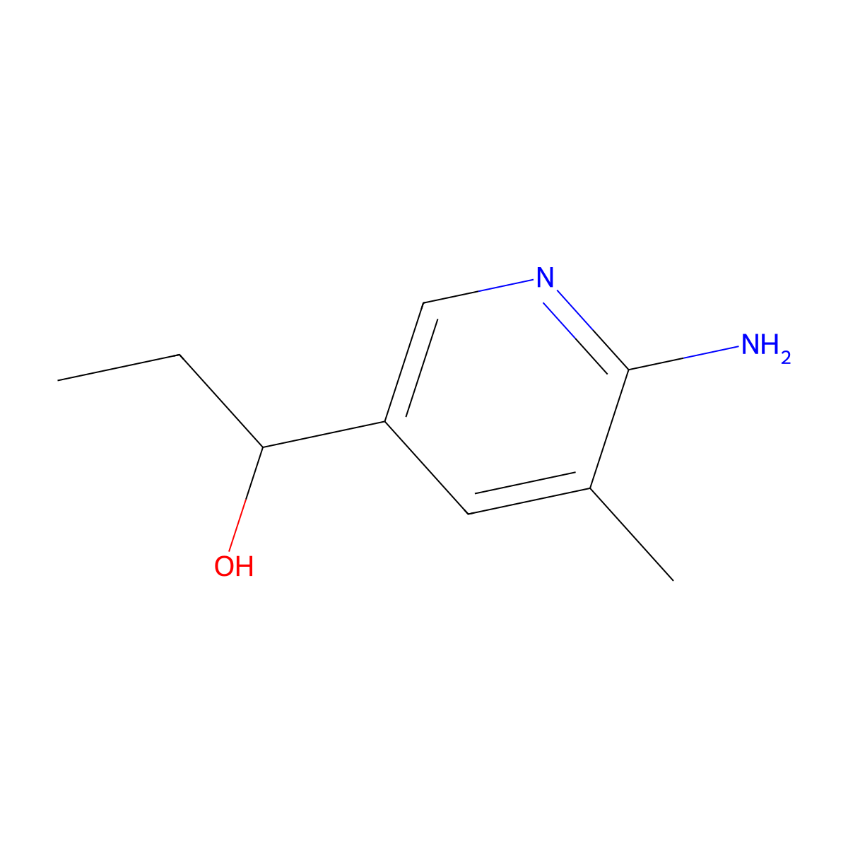 1-(6-Amino-5-methylpyridin-3-yl)propan-1-ol molecular structure, CAS 1355179-73-5