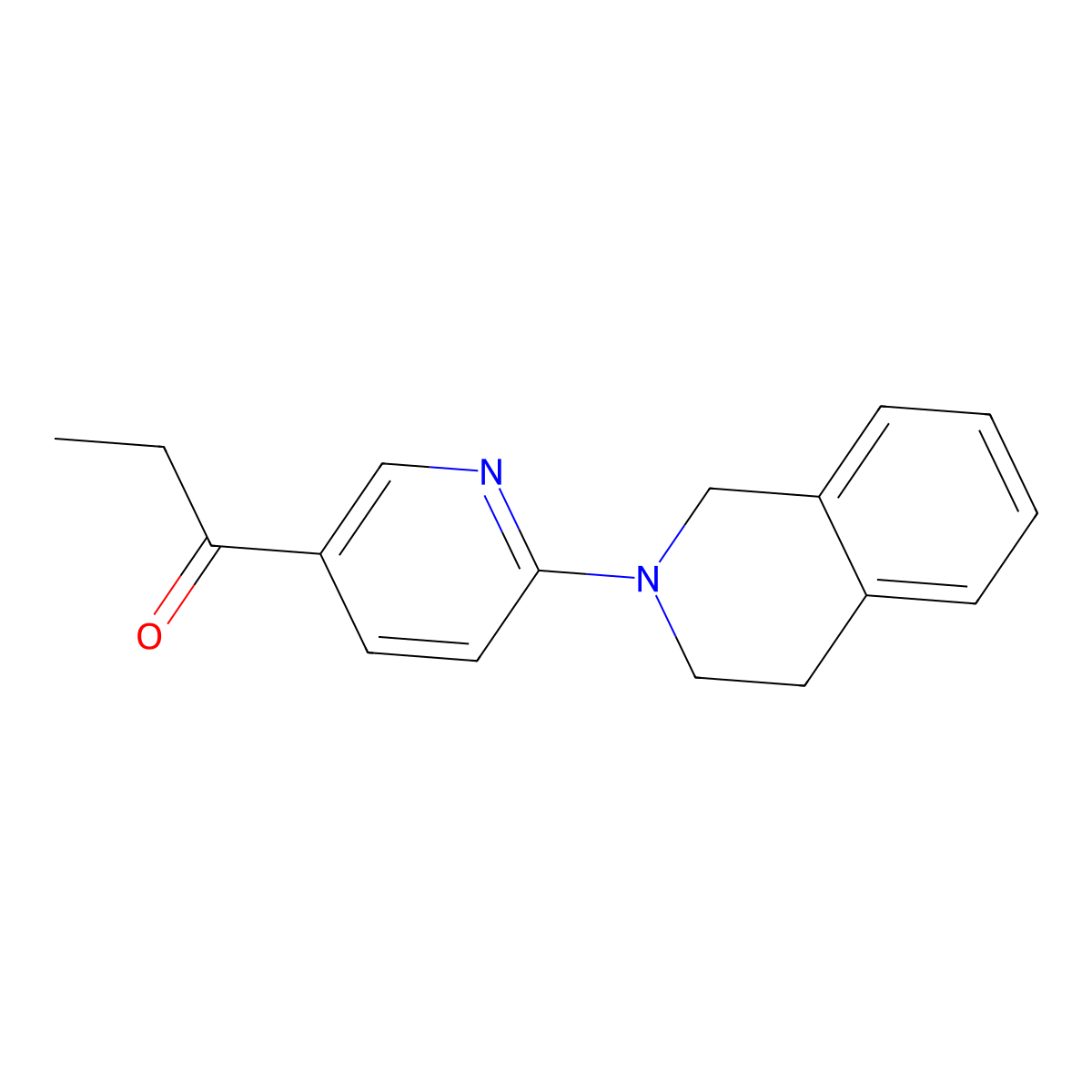 1-(6-(3,4-Dihydroisoquinolin-2(1H)-yl)pyridin-3-yl)propan-1-one molecular structure, CAS 1355179-76-8