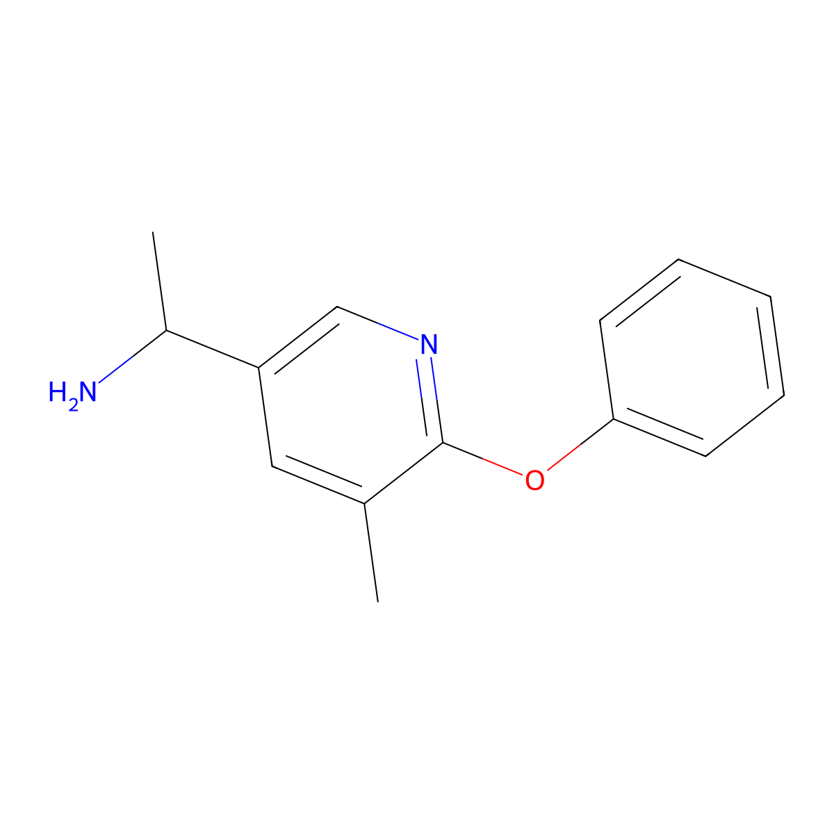 1-(5-Methyl-6-phenoxypyridin-3-yl)ethanamine molecular structure, CAS 1355179-90-6