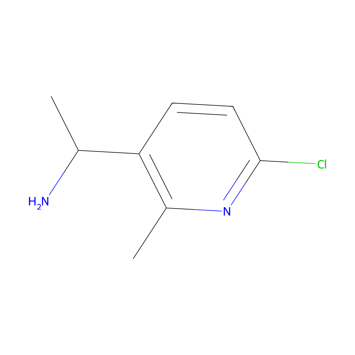 1-(6-Chloro-2-methylpyridin-3-yl)ethanamine molecular structure, CAS 1355179-95-1