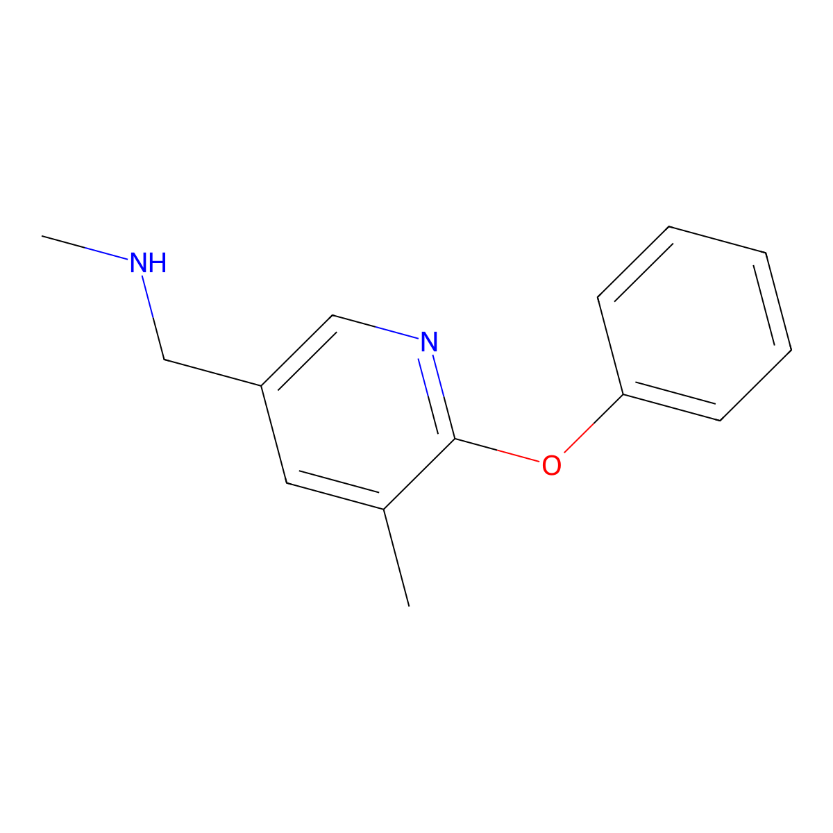 N-Methyl-1-(5-methyl-6-phenoxypyridin-3-yl)methanamine molecular structure, CAS 1355179-98-4