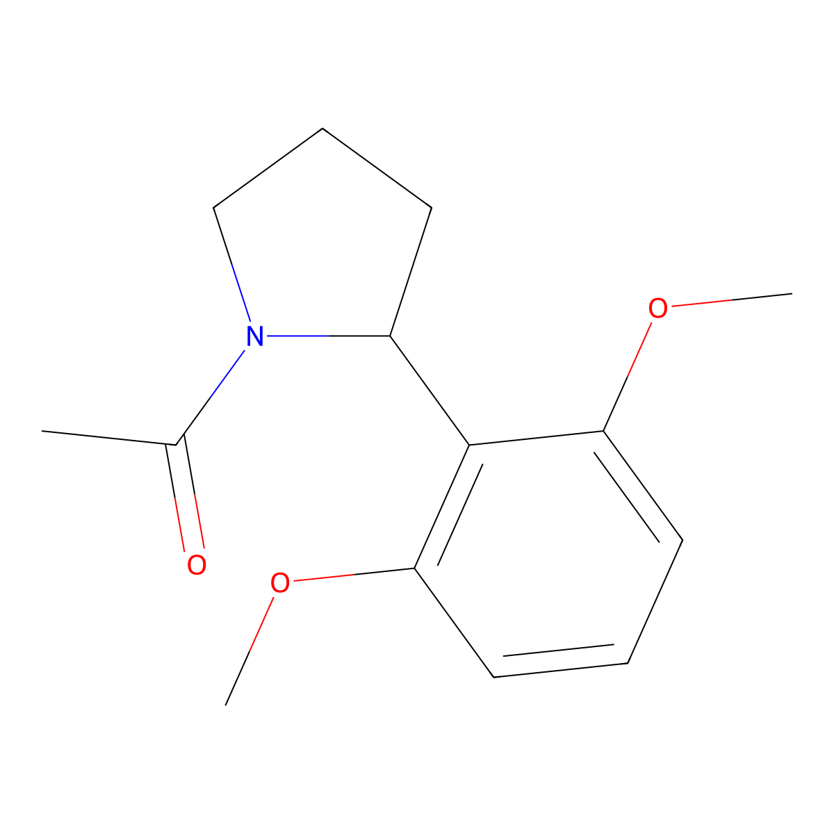 1-(2-(2,6-Dimethoxyphenyl)pyrrolidin-1-yl)ethanone molecular structure, CAS 1355180-11-8