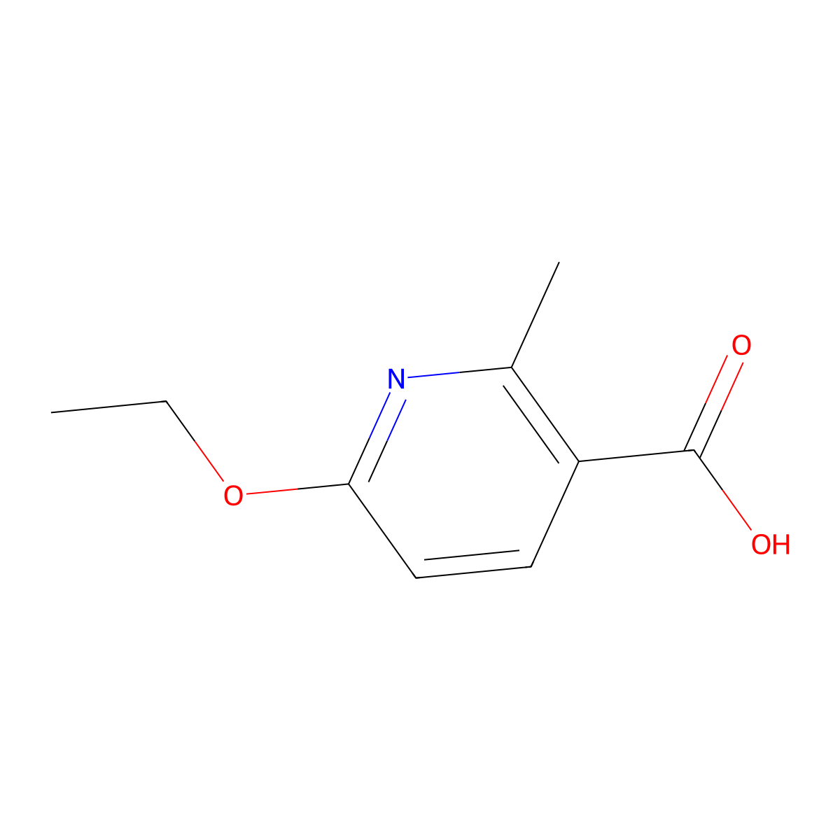 6-Ethoxy-2-methylnicotinic acid molecular structure, CAS 1355180-16-3