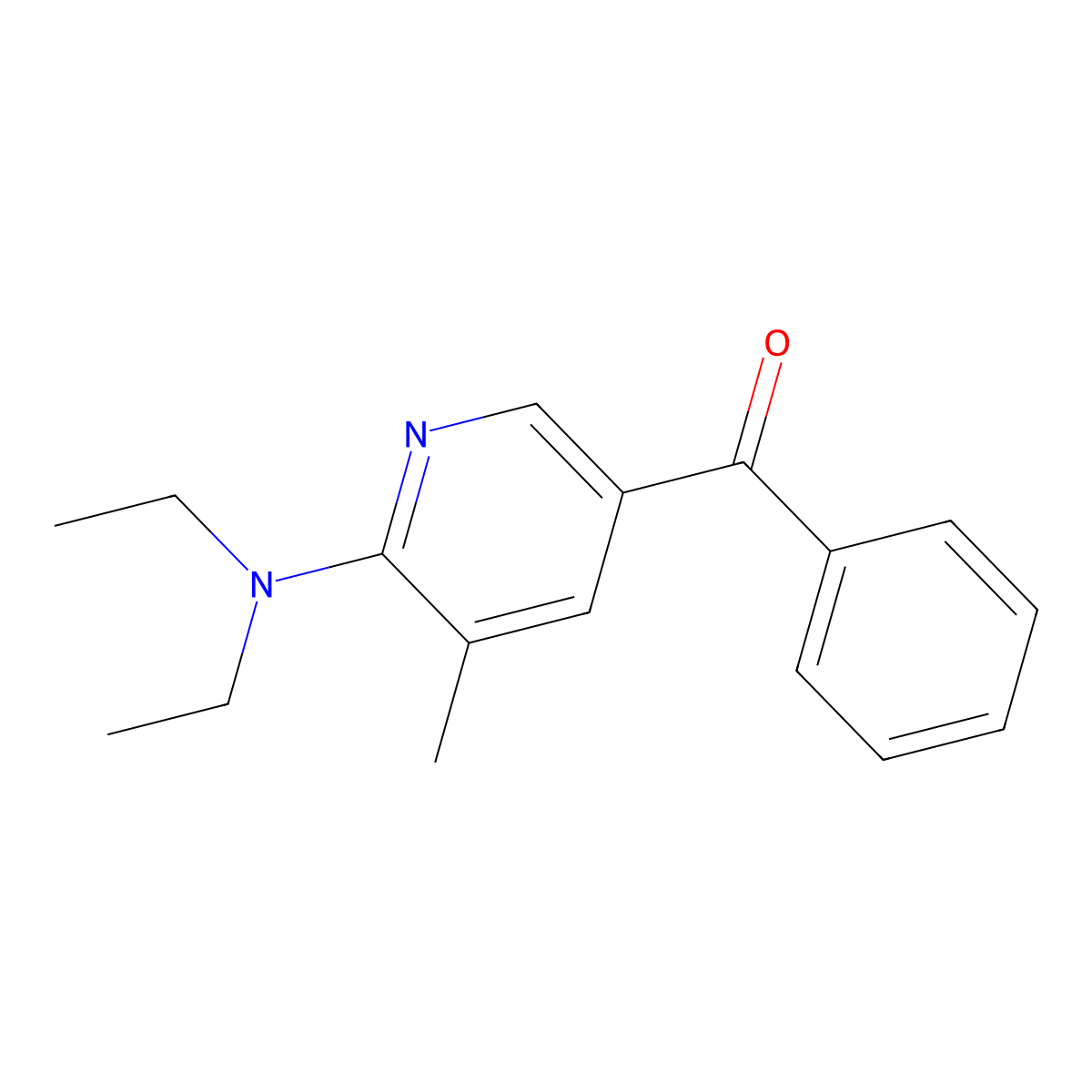 (6-(Diethylamino)-5-methylpyridin-3-yl)(phenyl)methanone molecular structure, CAS 1355180-36-7