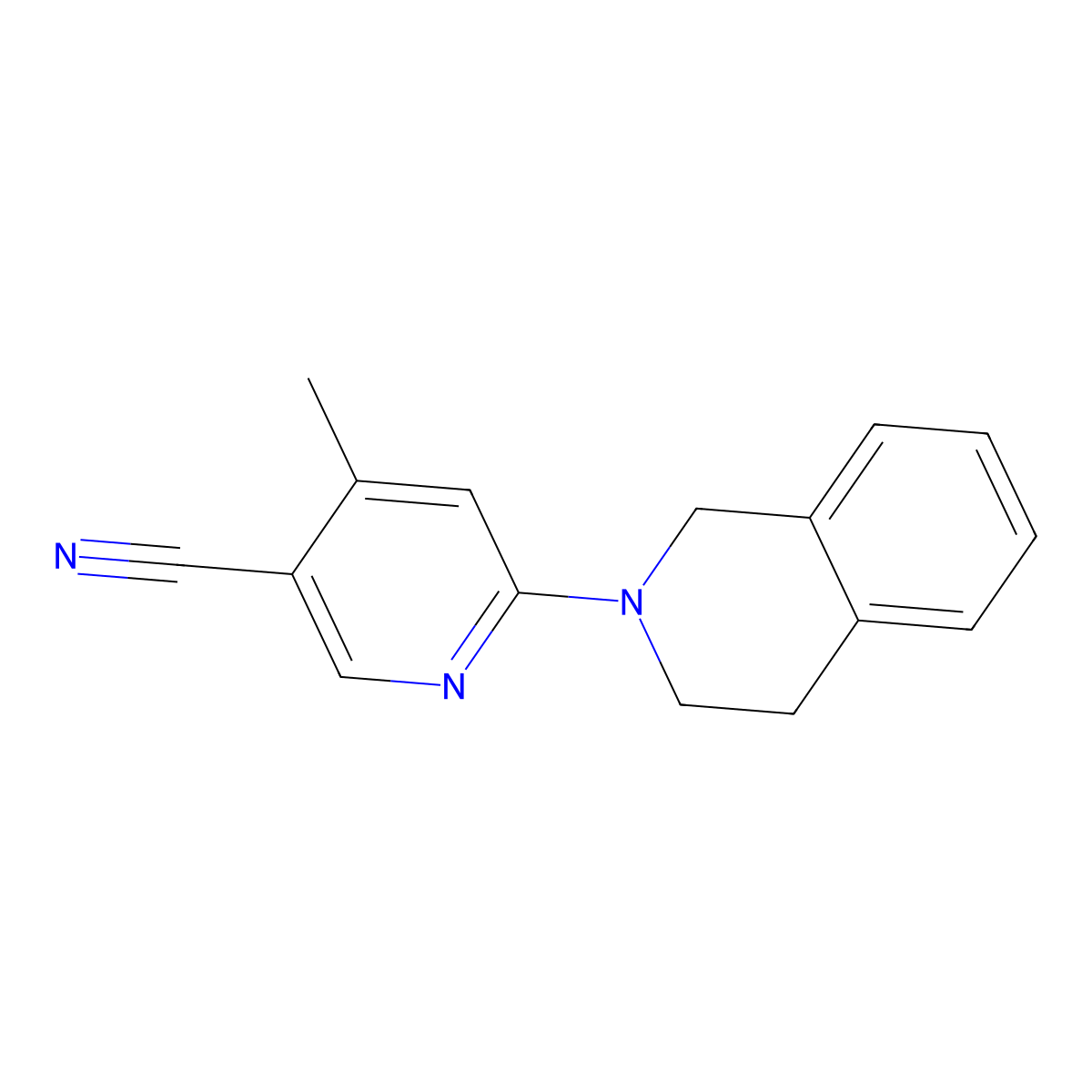 6-(3,4-Dihydroisoquinolin-2(1H)-yl)-4-methylnicotinonitrile molecular structure, CAS 1355180-63-0