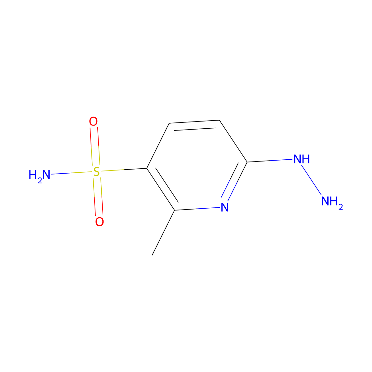 6-Hydrazinyl-2-methylpyridine-3-sulfonamide molecular structure, CAS 1355180-79-8