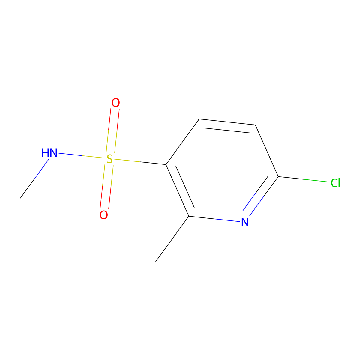 6-Chloro-N,2-dimethylpyridine-3-sulfonamide molecular structure, CAS 1355180-86-7