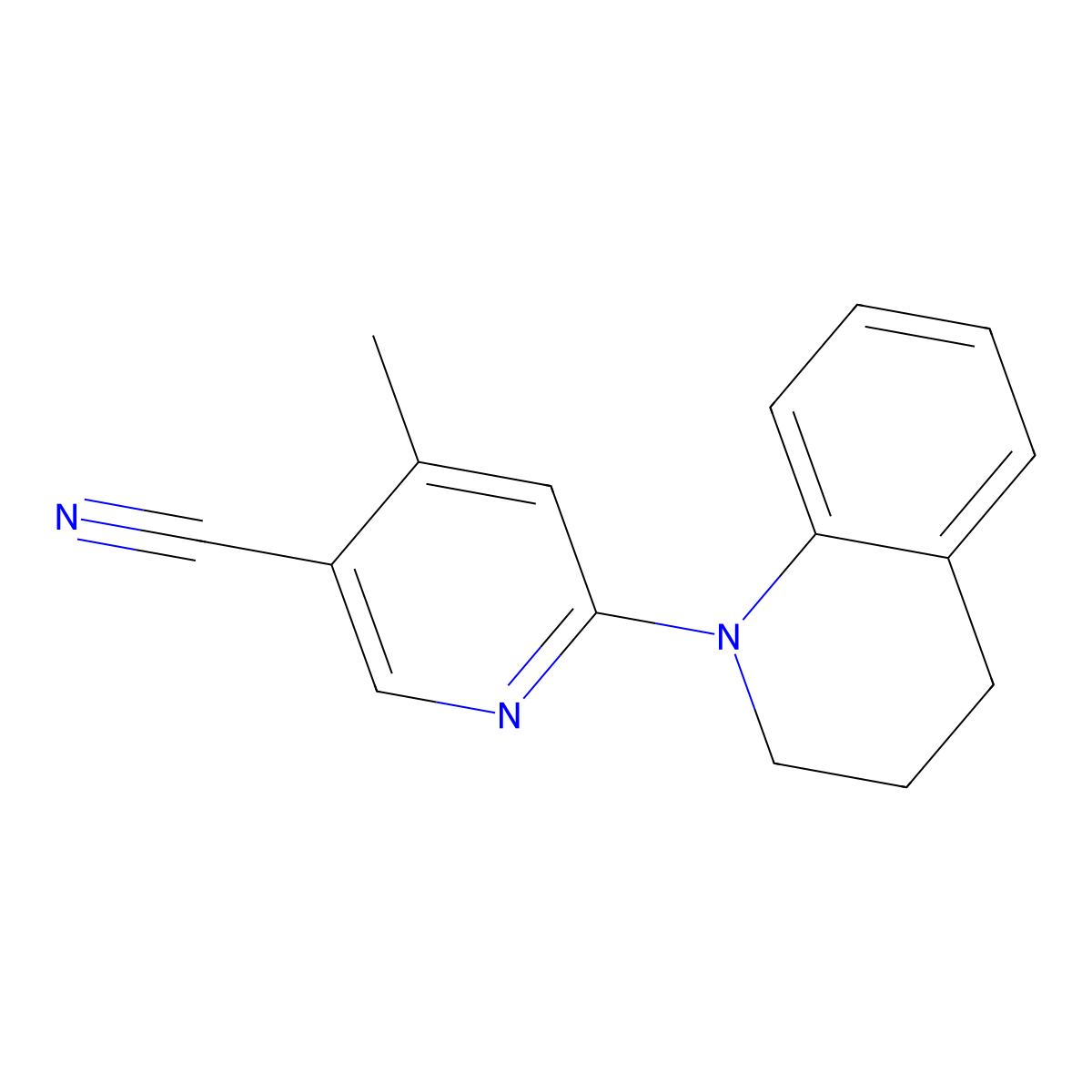 6-(3,4-Dihydroquinolin-1(2H)-yl)-4-methylnicotinonitrile molecular structure, CAS 1355180-88-9