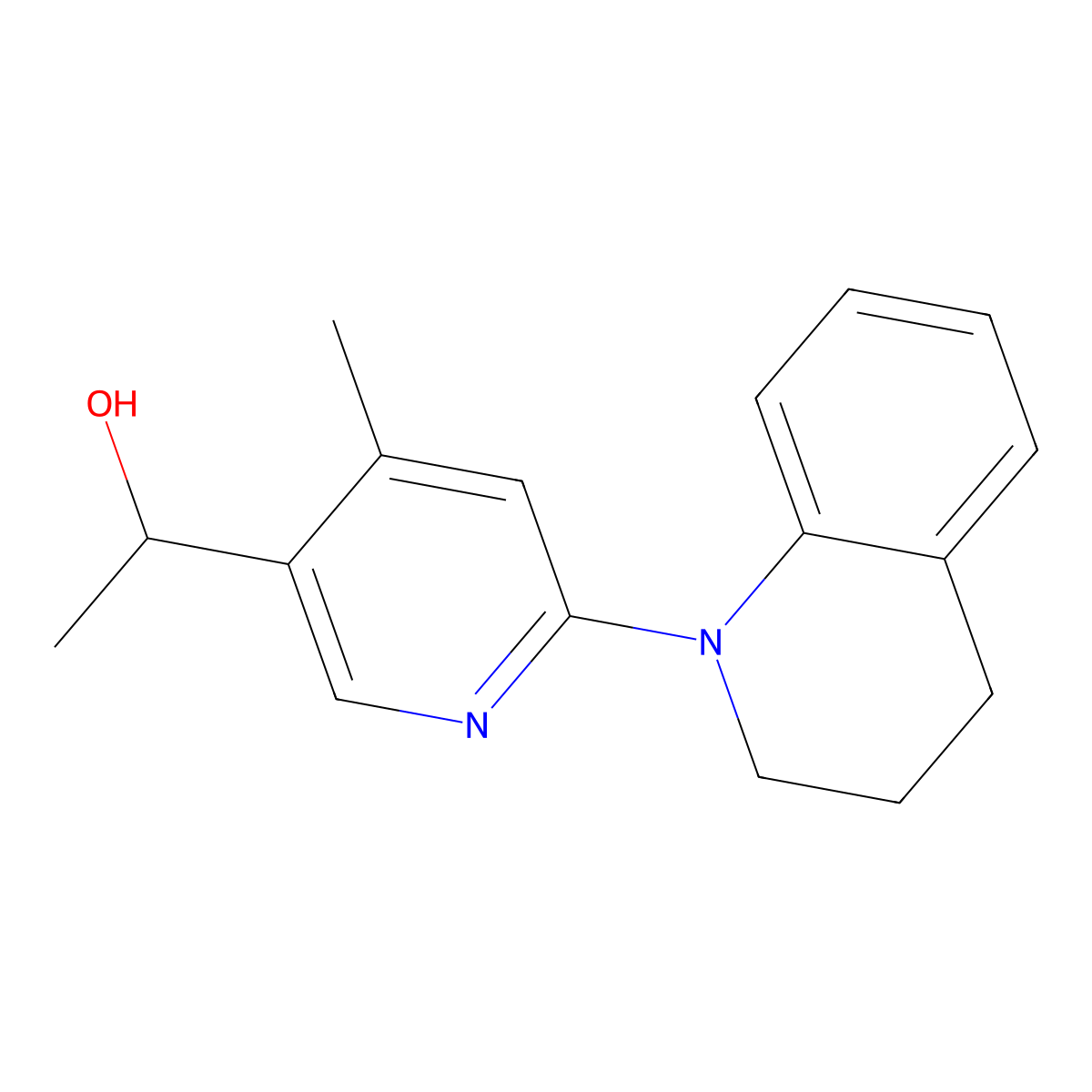 1-(6-(3,4-Dihydroquinolin-1(2H)-yl)-4-methylpyridin-3-yl)ethanol molecular structure, CAS 1355180-99-2