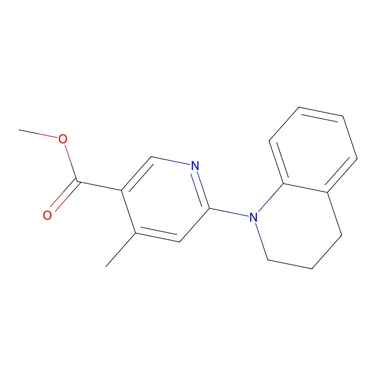 Methyl 6-(3,4-dihydroquinolin-1(2H)-yl)-4-methylnicotinate molecular structure, CAS 1355181-01-9