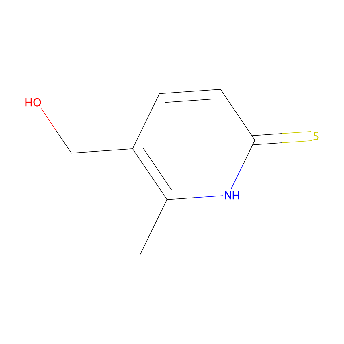 5-(Hydroxymethyl)-6-methylpyridine-2(1H)-thione molecular structure, CAS 1355181-60-0