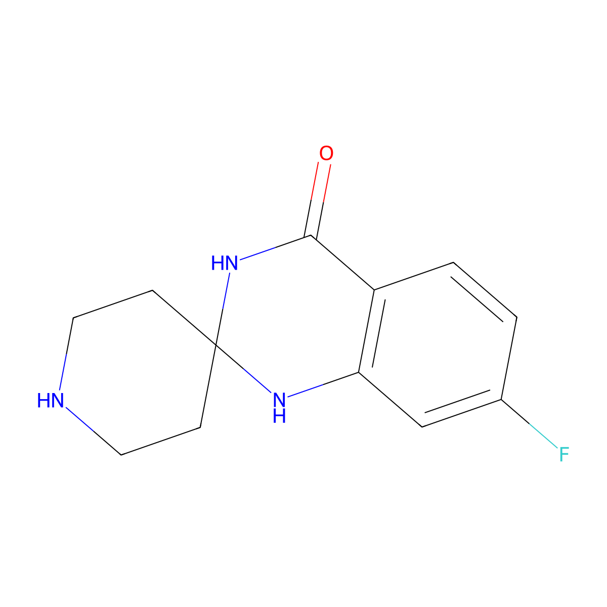 7'-fluoro-1'H-spiro[piperidine-4,2'-quinazolin]-4'(3'H)-one molecular structure, CAS 1355181-90-6