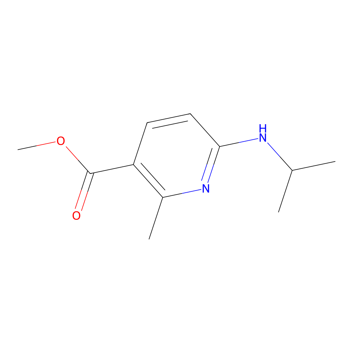 Methyl 6-(isopropylamino)-2-methylnicotinate molecular structure, CAS 1355181-93-9