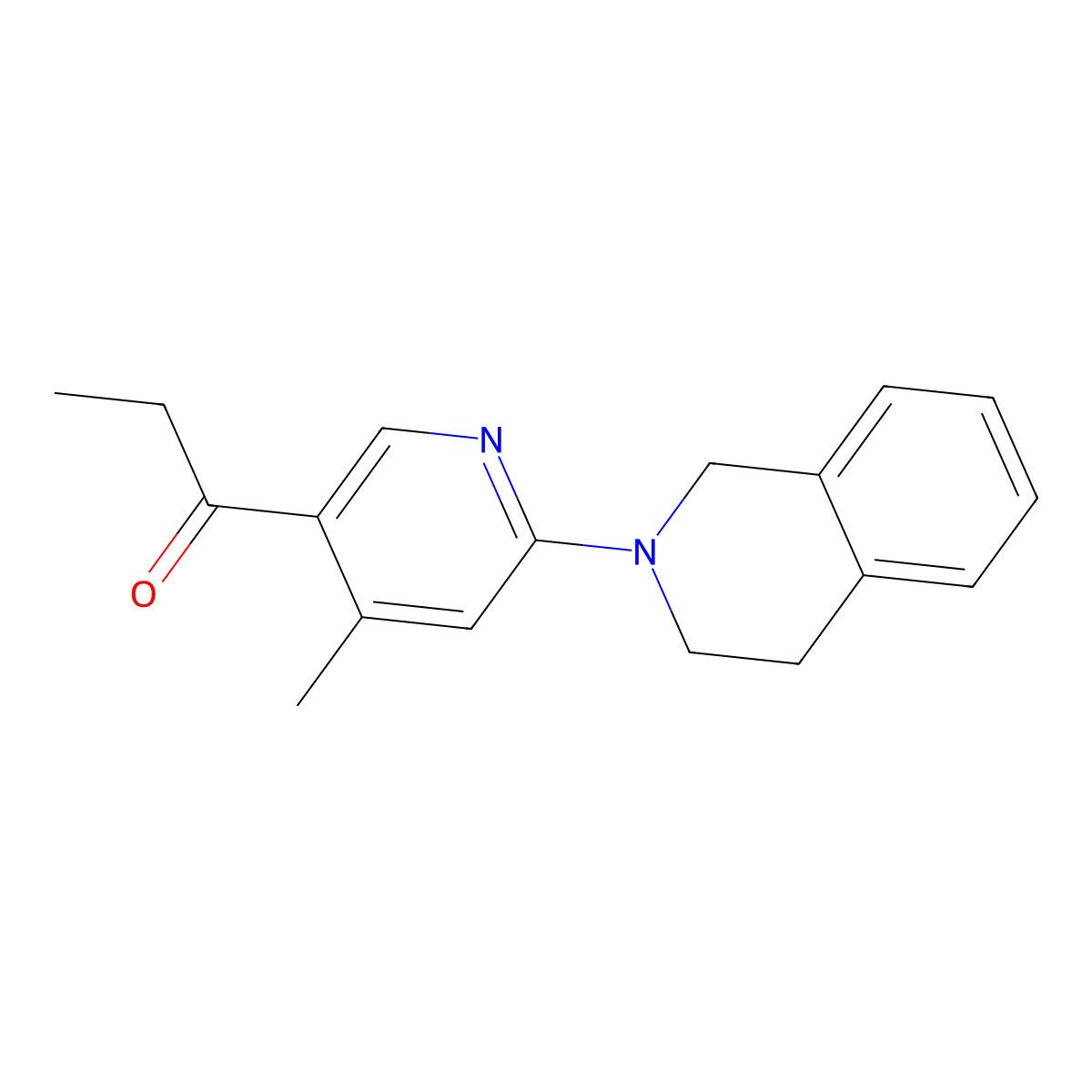 1-(6-(3,4-Dihydroisoquinolin-2(1H)-yl)-4-methylpyridin-3-yl)propan-1-one molecular structure, CAS 1355181-96-2