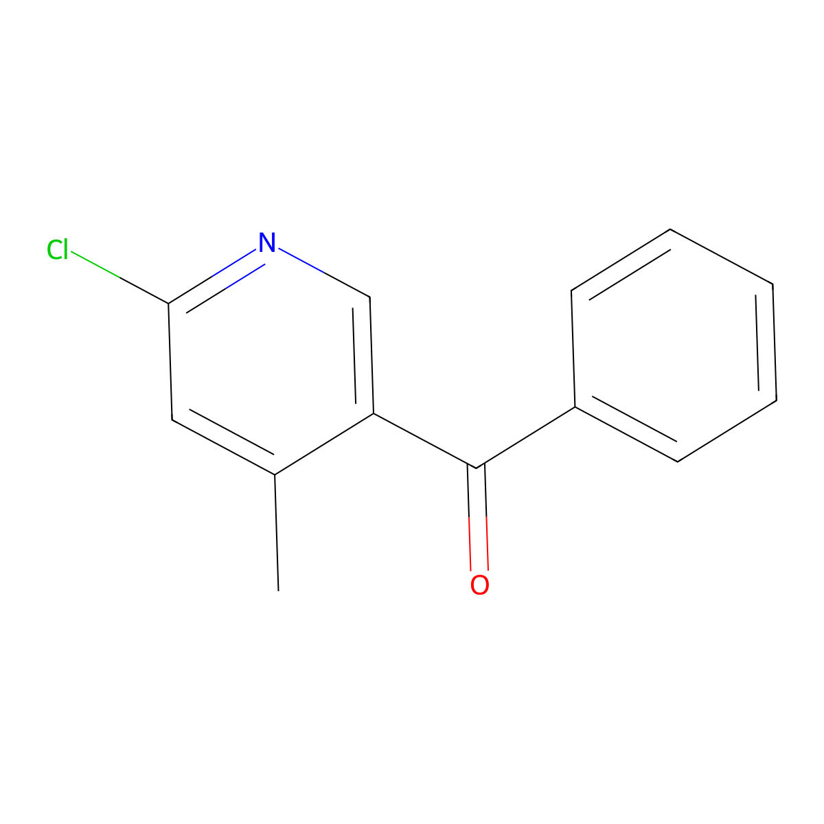 (6-Chloro-4-methylpyridin-3-yl)(phenyl)methanone molecular structure, CAS 1355181-99-5