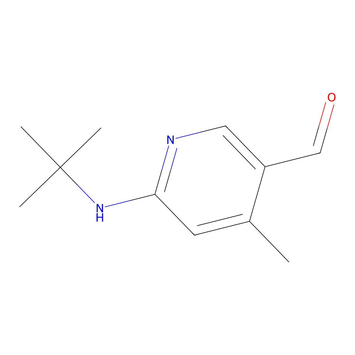 6-(tert-Butylamino)-4-methylnicotinaldehyde molecular structure, CAS 1355182-44-3