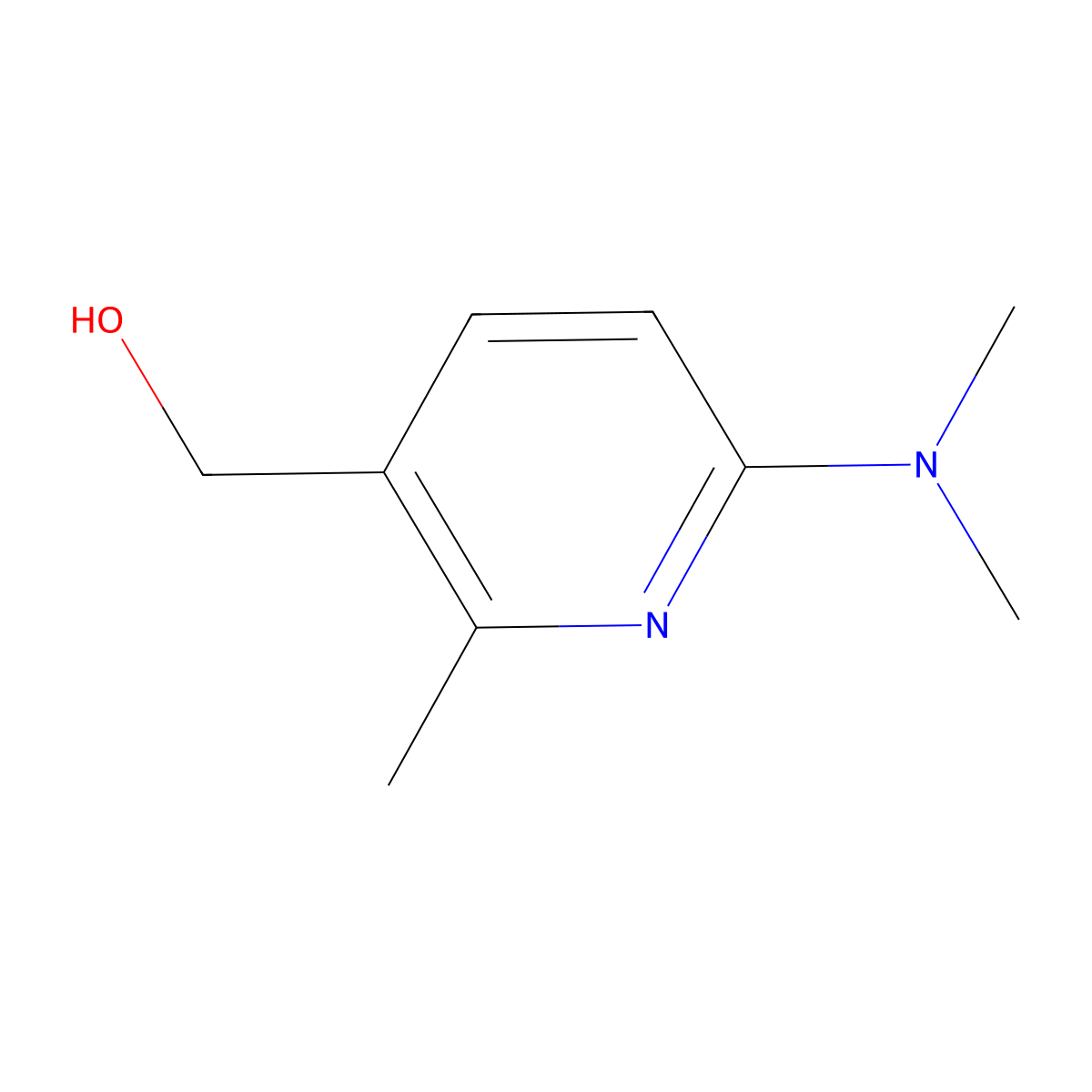 (6-(Dimethylamino)-2-methylpyridin-3-yl)methanol molecular structure, CAS 1355182-84-1