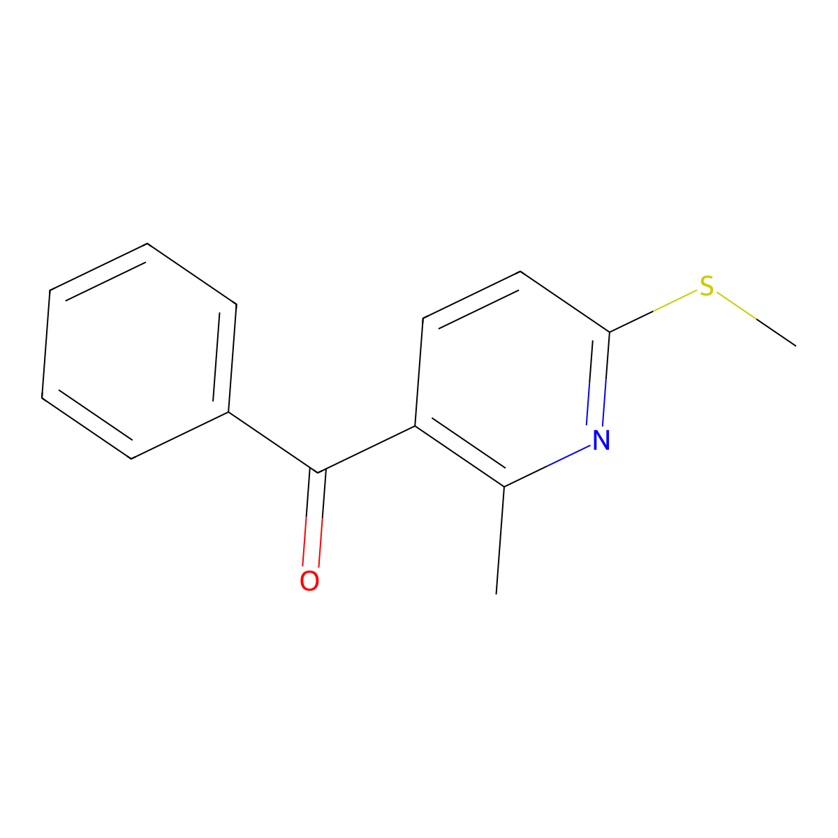 [2-Methyl-6-(methylthio)-3-pyridinyl]phenylmethanone molecular structure, CAS 1355188-52-1
