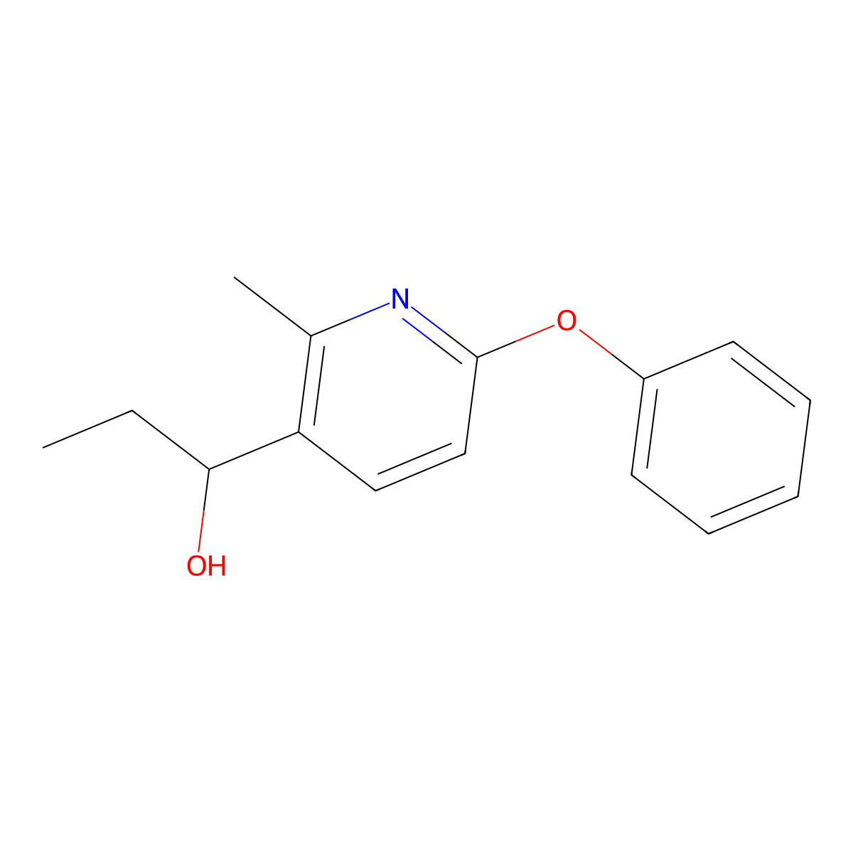 1-(2-Methyl-6-phenoxy-pyridin-3-yl)-propan-1-ol molecular structure, CAS 1355188-75-8
