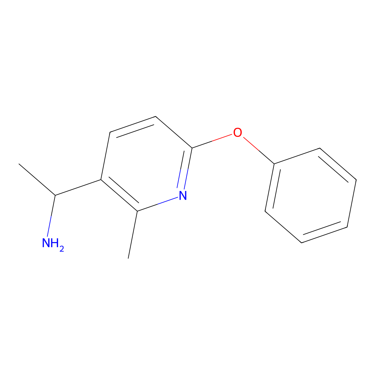 1-(2-Methyl-6-phenoxypyridin-3-yl)ethanamine molecular structure, CAS 1355188-86-1