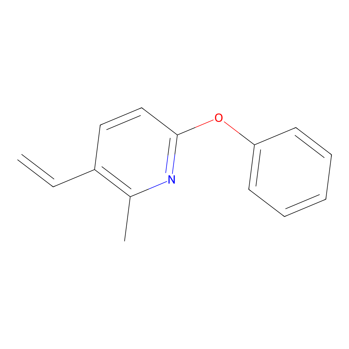 3-Ethenyl-2-methyl-6-phenoxypyridine molecular structure, CAS 1355189-06-8
