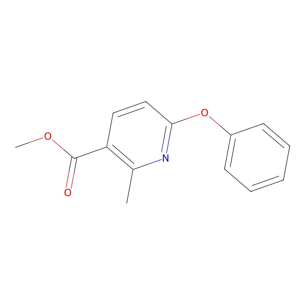 Methyl 2-methyl-6-phenoxynicotinate molecular structure, CAS 1355189-61-5